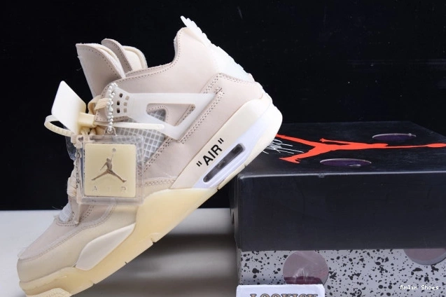 Bmlin Shoes x Off-White CV9388-100 4 Air Jordan Sail 0702